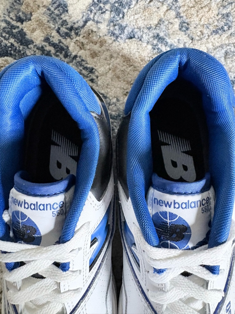 New Balance 550 White Team Royal Blue Sneakers Men 6.5 Women 8 - Picture 9 of 10